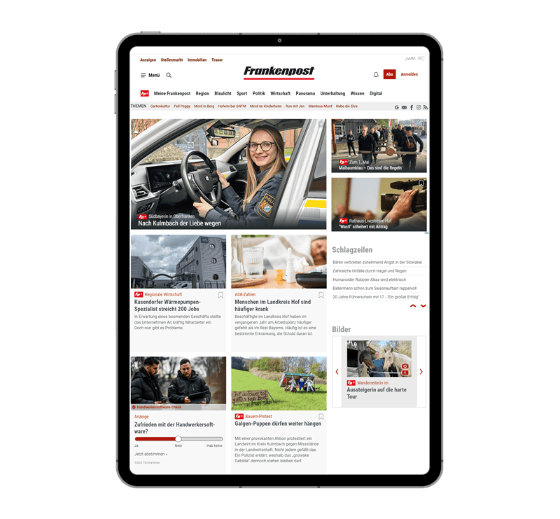 Tablet Mockup Frankenpost